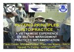 Putting principles into practice: A Vietnamese experience on better management practices implementation